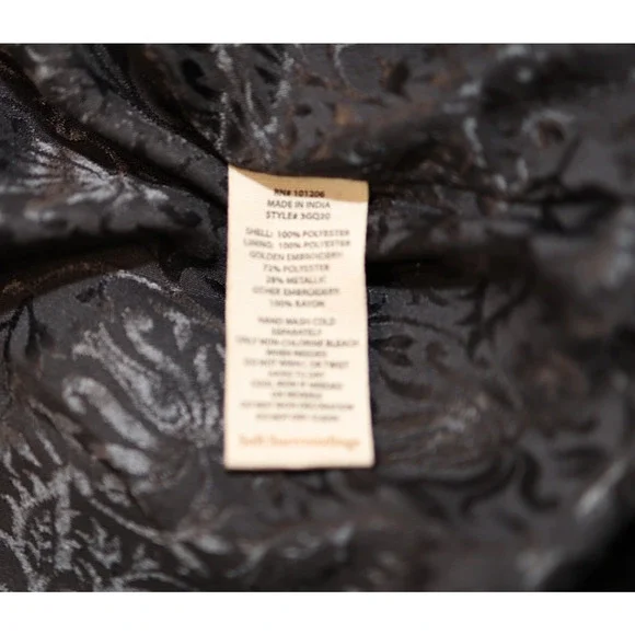 B0 SOFT SURROUNDINGS Astrid Velvet Floral Embroidered Jacket Size L $239 - Picture 6 of 6